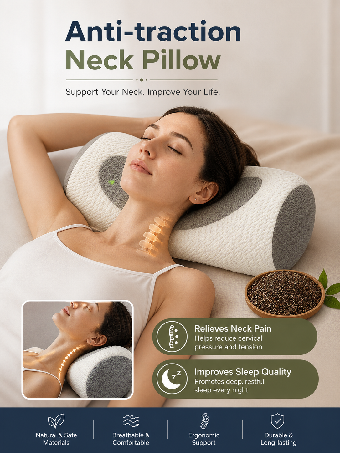 Cervical Comfort Buckwheat Roll