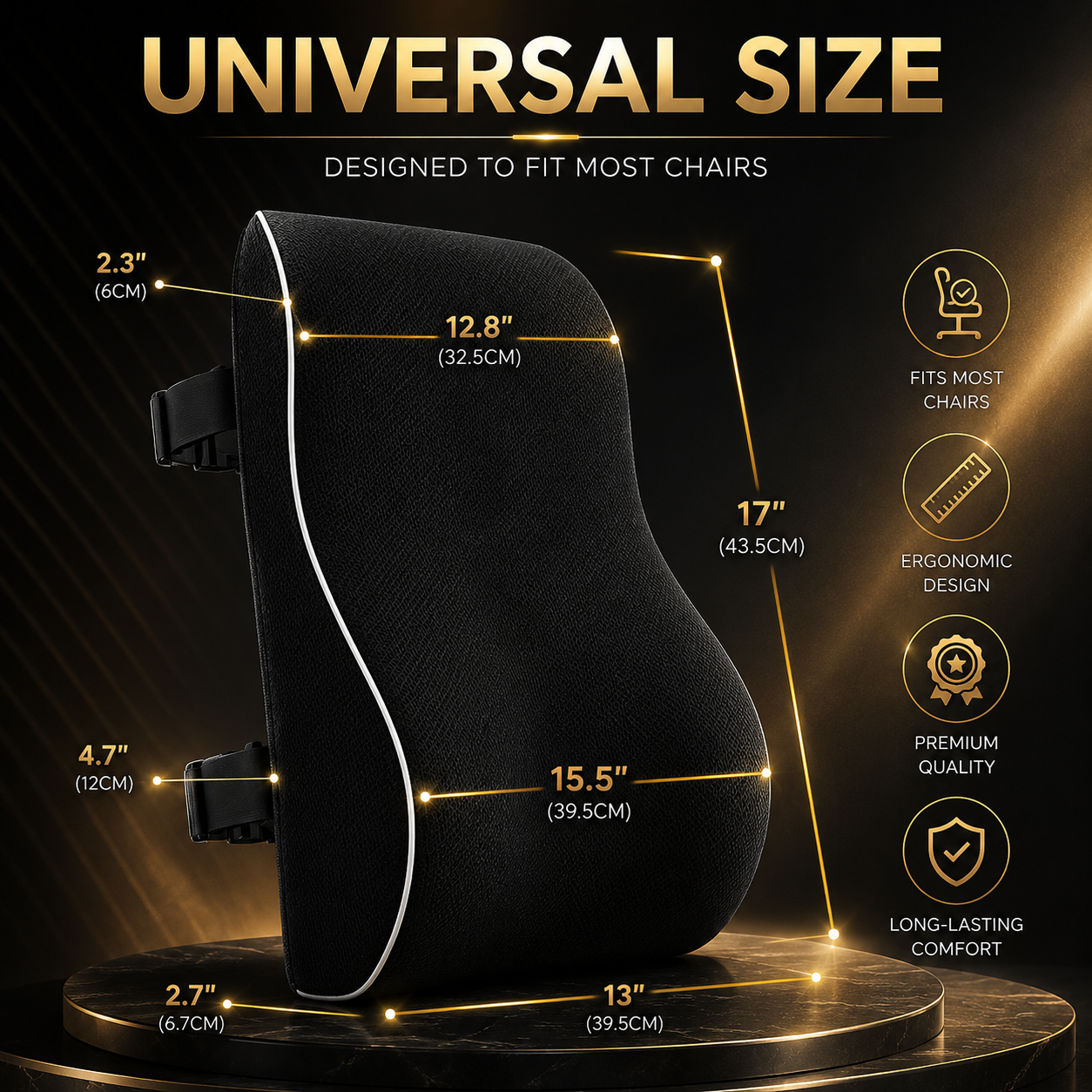 ProDrive Lumbar Support Cushion – Back Pain Relief for Car & Office