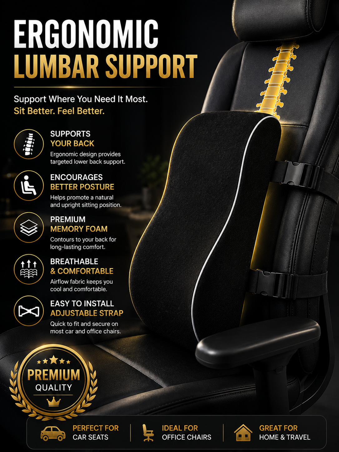 Ergonomic Comfort for Your Car & Office