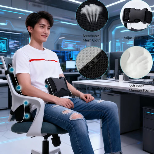 ProDrive Lumbar Support Cushion – Back Pain Relief for Car & Office
