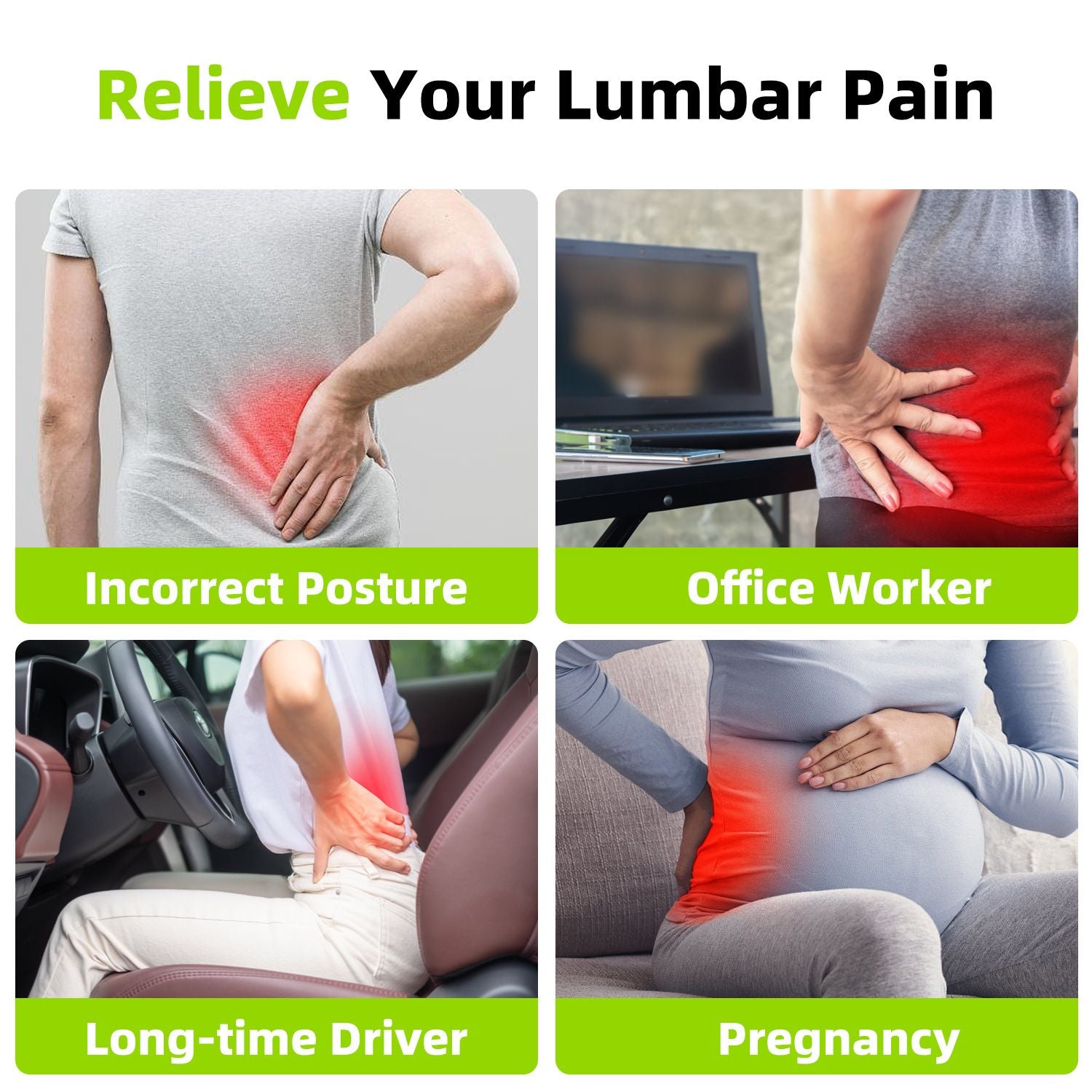 ProDrive Lumbar Support Cushion – Back Pain Relief for Car & Office